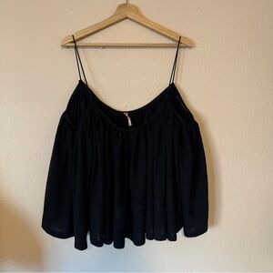 Free People Black Asymmetrical Camisole Top